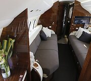 &bdquo;Falcon 900 LX&ldquo; lėktuvo vidus