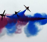 Britanijos karali&scaron;kųjų oro pajėgų akrobatų pasirodymas