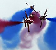 Britanijos karali&scaron;kųjų oro pajėgų akrobatų pasirodymas