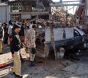 Bombos sprogimo padariniai Kvetos mieste