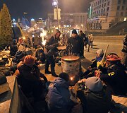 Protestuotojai Kijeve 