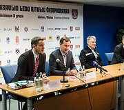 Spaudos konferencija dėl 2014-ųjų pasaulio ledo ritulio čempionato Lietuvoje