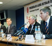 Spaudos konferencija dėl 2014-ųjų pasaulio ledo ritulio čempionato Lietuvoje