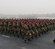 Indijos armijos repeticija ruo&scaron;iantis kariniam paradui