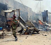 Sprogimo padariniai &scaron;alia Mogadi&scaron;o oro uosto
