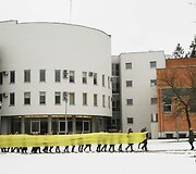 MRU studentai ir dėstytojai Valstybės atkūrimo dieną.