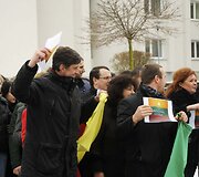 MRU studentai ir dėstytojai Valstybės atkūrimo dieną.