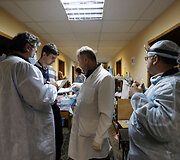 Ukrainos protestuotojų įkurta ligoninė