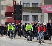 Londone per metro streiką žmonės į darbą keliavo kitais būdais.