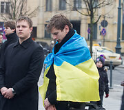 Ukrainos palaikymo akcija Vilniuje