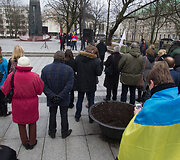 Ukrainos palaikymo akcija Vilniuje