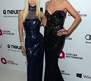 Donatella Versace ir Heidi Klum