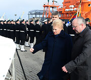 Dalia Grybauskaitė apsilankė Karinėse jūrų pajėgose