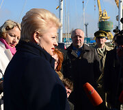 Dalia Grybauskaitė apsilankė Karinėse jūrų pajėgose