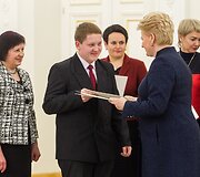 Muzikų ir pedagogų pagerbimas prezidentūroje