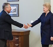 Aleksandras Kvasnevskis ir Dalia Grybauskaitė 