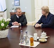 Aleksandras Kvasnevskis ir Dalia Grybauskaitė 
