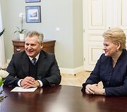 Aleksandras Kvasnevskis ir Dalia Grybauskaitė 