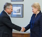 Aleksandras Kvasnevskis ir Dalia Grybauskaitė 