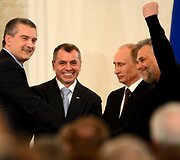 Sergejus Aksionovas, Vladimiras Konstantinovas, Vladimiras Putinas ir Aleksejus Chaly