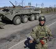 Ukrainos kariai netoli Salkovo kaimo, greta Krymo