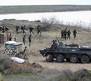 Ukrainos kariai netoli Salkovo kaimo, greta Krymo