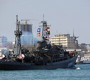 Rusijos karinis laivas Sevastopolyje