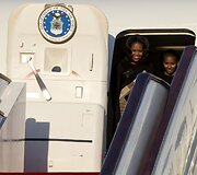 Michelle Obama su dukra Sasha Pekine