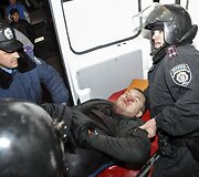 Donecke sužeistas protestuotojas