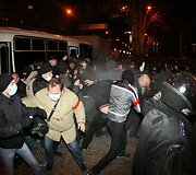Protestuotojų susirėmimas Donecke