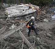 Žemės nuo&scaron;liaužos padariniai Va&scaron;ingtono valstijoje