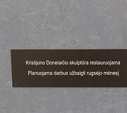Vieta, kurioje buvo Kristijono Donelaičio skulptūra 