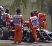 Romainas Grosjeanas (kairėje)