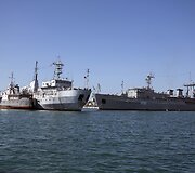 Sevastopolyje rusų laivų blokuojamas Ukrainos karinis laivas &bdquo;Slavutič&ldquo;