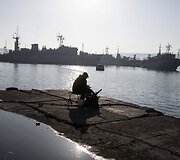 Sevastopolyje rusų laivų blokuojamas Ukrainos karinis laivas &bdquo;Slavutič&ldquo;