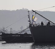 Sevastopolyje rusų laivų blokuojamas Ukrainos karinis laivas &bdquo;Slavutič&ldquo;