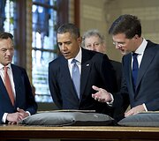 Markas Rutte, Barackas Obama ir Wimas Pijbes