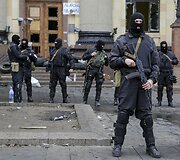 Ukrainos specialiųjų pajėgų nariai Charkove