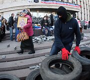 Separatistai stato barikadas Donecke