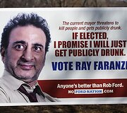 Toronto merą Robą Fordą pa&scaron;iepiantis plakatas 