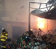 Antrojo pasaulinio karo laikų bombos sprogimo padariniai Bankoke.