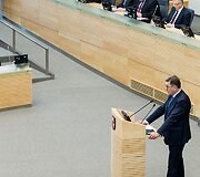 Premjeras Algirdas Butkevičius pristatė Vyriausybės metinę ataskaitą.