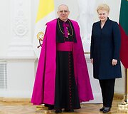 Pedro Lopezas Quintana ir Lietuvos prezidentė Dalia Grybauskaitė