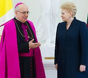 Pedro Lopezas Quintana ir Lietuvos prezidentė Dalia Grybauskaitė