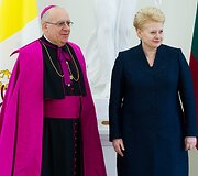 Pedro Lopezas Quintana ir Lietuvos prezidentė Dalia Grybauskaitė