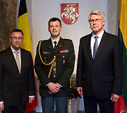 Belgijos gynybos ata&scaron;ė Lietuvai pulkininko Guy Hanoulle akreditavimo ceremonija