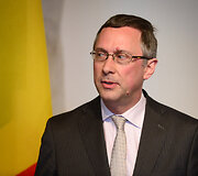 Belgijos gynybos ata&scaron;ė Lietuvai pulkininko Guy Hanoulle akreditavimo ceremonija