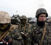Ukrainos kariai netoli Slovjansko miesto