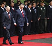 Rusijos prezidentas Vladimiras Putinas ir Kinijos prezidentas Xi Jinpingas
