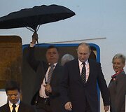 Rusijos prezidentas Vladimiras Putinas Kinijoje